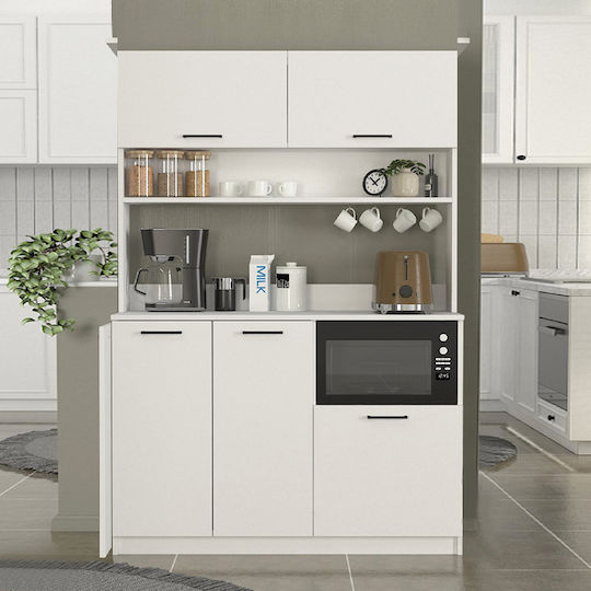 Tuco 3 Επιδαπέδιο Ντουλάπι Λευκό 123.8x40x180εκ.