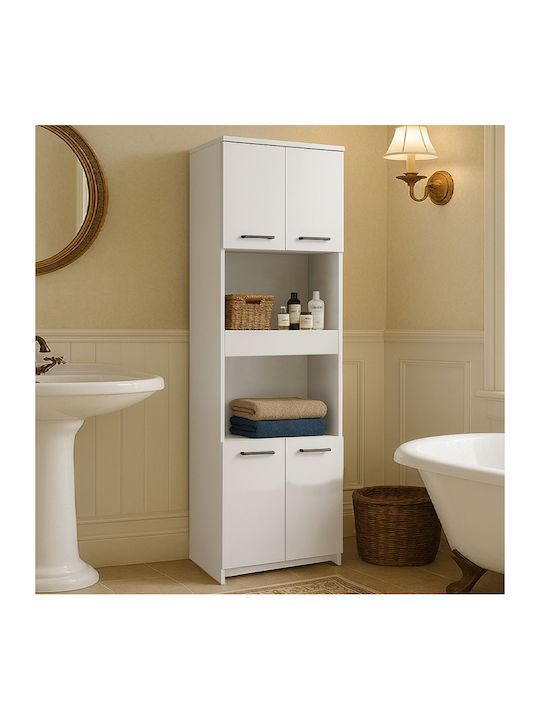 Alvento Επιδαπέδιο Ντουλάπι Λευκό 60x42x180εκ.