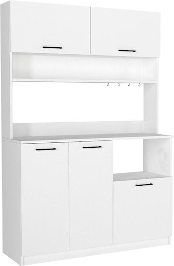 Tuco 3 Επιδαπέδιο Ντουλάπι Λευκό 123.8x40x180εκ.