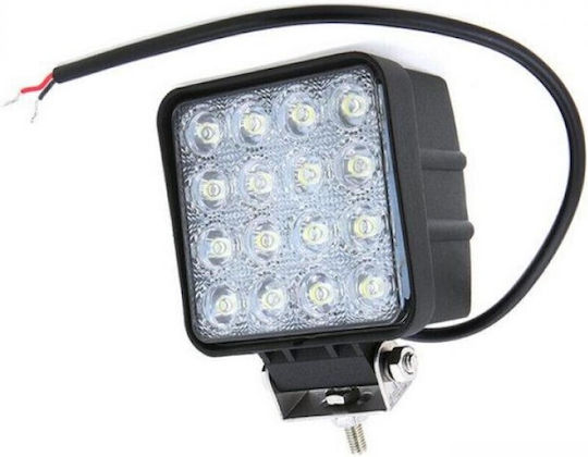 Square Waterproof Headlights Car LED 12 / 24V 48W 13.5cm 2pcs