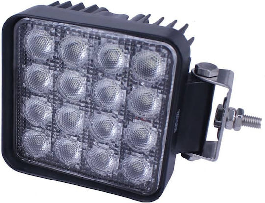 Square Waterproof Headlights Car LED 12 / 24V 48W 13.5cm 2pcs