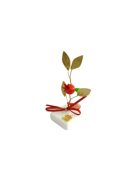 Kalliopi Silver Handmade Tabletop Lucky Charm Pomegranate Bronze made of Stone 2026 5x14cm 1pcs