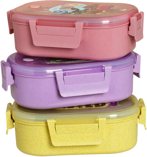 Ecolife Plastic Kids' Food Container 0.9lt Pink x x 7cm