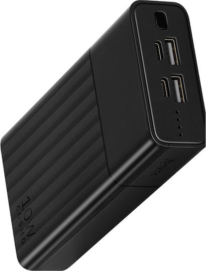 Yenkee YPB 2021 Power Bank 20000mAh 10W with 2 USB-A Ports and 2 USB-C Ports Black