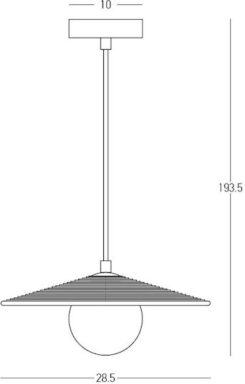 Zambelis Lights Adjustable Pendant Light Green with Socket G9 28.5x28.5cm