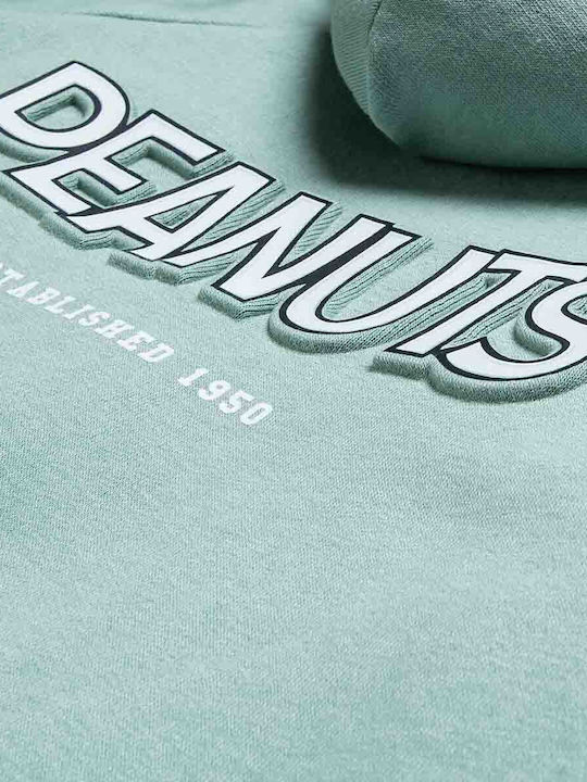 Kinder-Sweatshirt mit Kapuze und Taschen Grün