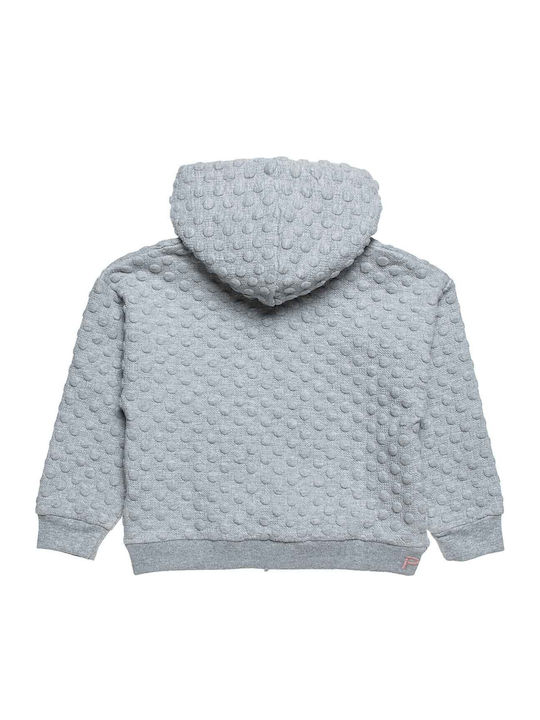 Kids Sweatshirt Cardigan with Hood Gray