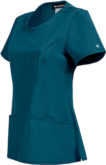 Cherokee CKE2624A Women's Petrol Blue Medical Blouse