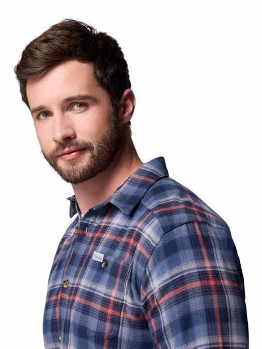 Cornell Woods Long-sleeved Flannel Shirt Blue