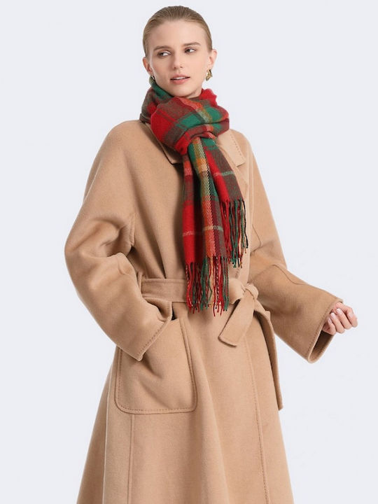 Women's Wool Scarf Red