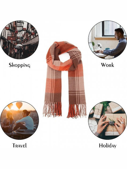 Women's Wool Scarf Orange