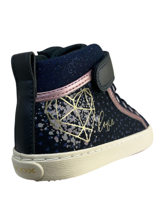 J Kalispera Kids Sneakers High Anatomic with Scratch Blue