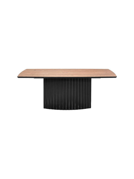 Rustic Eichenholz Rechteckiges Zentrales Kaffeetisch M120xL60xH45cm