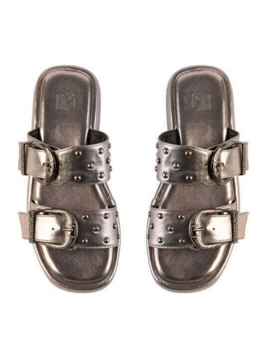 Women's Flat Sandals Flatforms in Gray Color