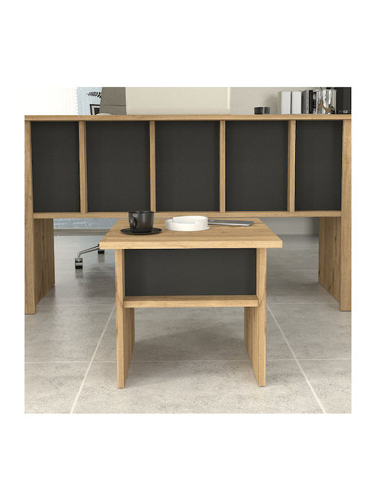 Quadratischer Beistelltisch Nika Holz Sepet Eiche Anthrazit M45xB45xH40cm