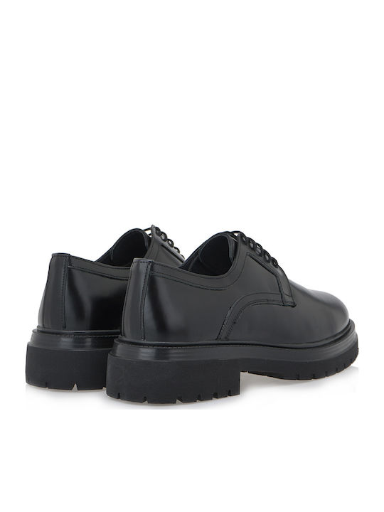 Evening Leder Herren Freizeitschuhe Schwarz
