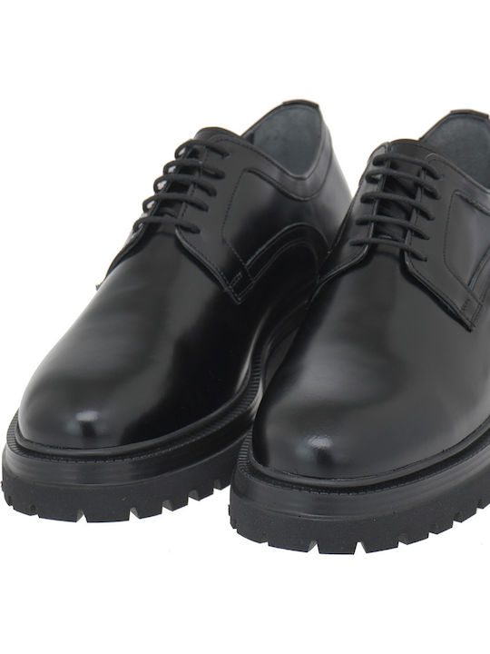 Evening Leder Herren Freizeitschuhe Schwarz