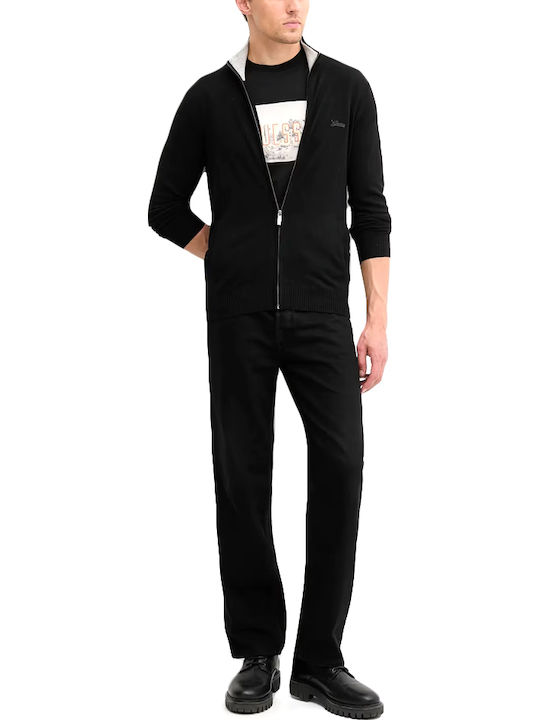 Herren Strickjacke Μαυρο
