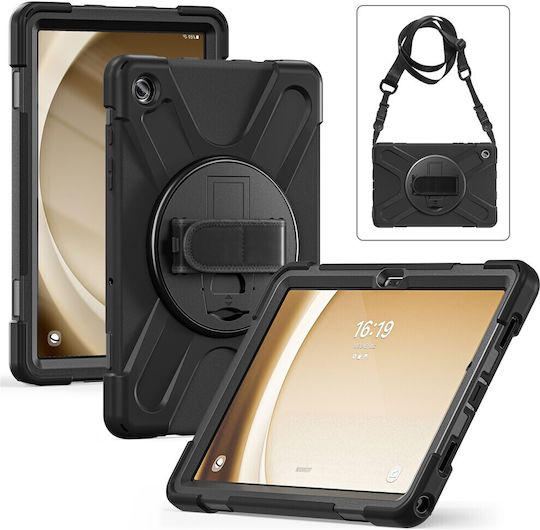 Solid 360 Umschlag Rückseite Schware (Samsung Galaxy Tab A9 Plus (X210 / X215 / X216)) 660204702A
