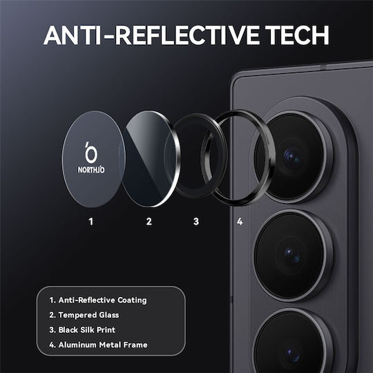 Lens Camera Protection Tempered Glass Black for the Samsung Galaxy Z Fold 7