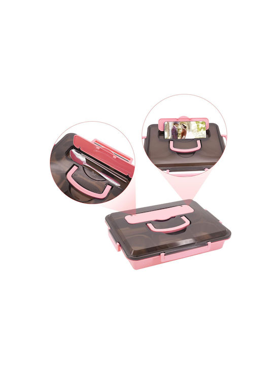 Inox Lunch Box Pink 31x25cm