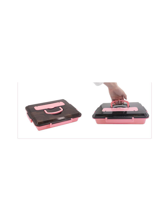 Inox Lunch Box Pink 31x25cm