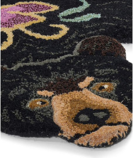 DOING GOODS Handmade Kids Rug Negru 143x97cm Thickness 20mm