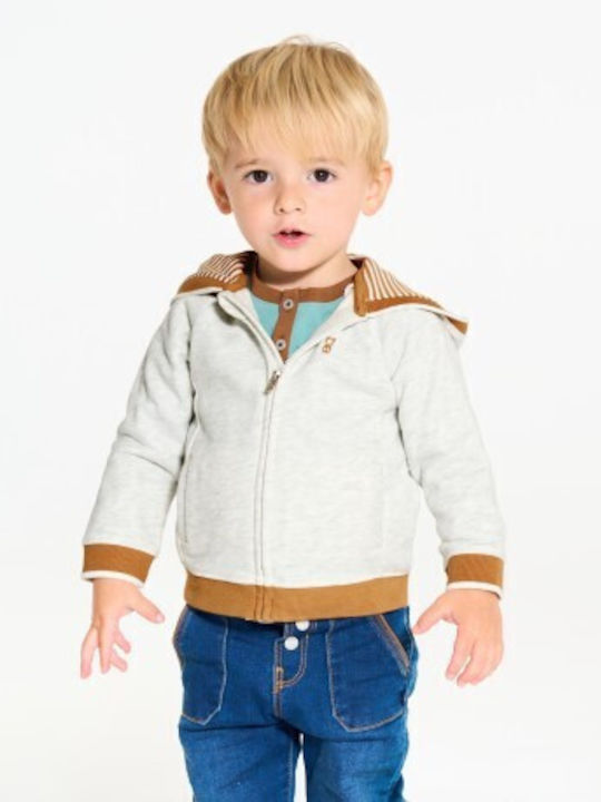 Kinder-Sweatshirt Strickjacke Beige