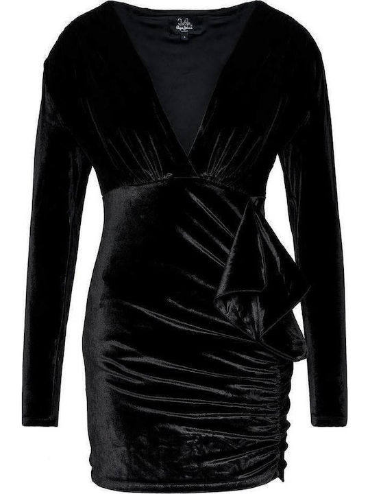 Tracy x Dua Lipa Mini Abendkleid Samt Schwarz