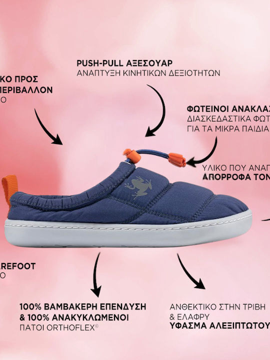 Kinder Sneaker Barfuß Slip-On Marineblau