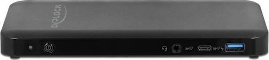 DeLock USB-C Docking Station mit HDMI/DisplayPort 4K Ethernet Schwarz (87746)
