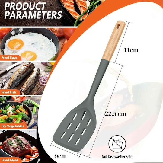 Uncle George Spatula Slotted Silicone 33.5cm