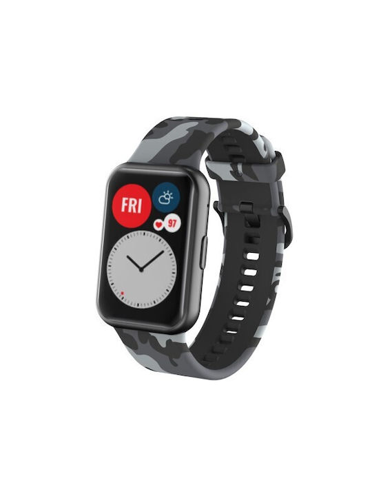 Camouflage Λουράκι Σιλικόνης Γκρι (Huawei Watch Fit)