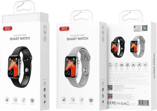 XO M50 Pro Smartwatch with Heart Rate Monitor (Silver)