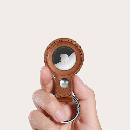 Tech-Protect NaturalFit Θήκη για AirTag σε Καφέ χρώμα