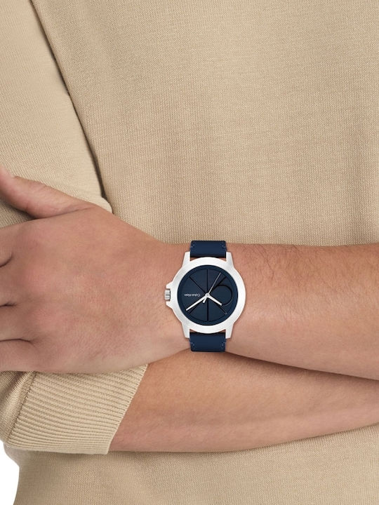 Calvin Klein Reset Ανδρικό Ρολόι 42mm Μπαταρίας με Μπλε Μεταλλικό Μπρασελέ