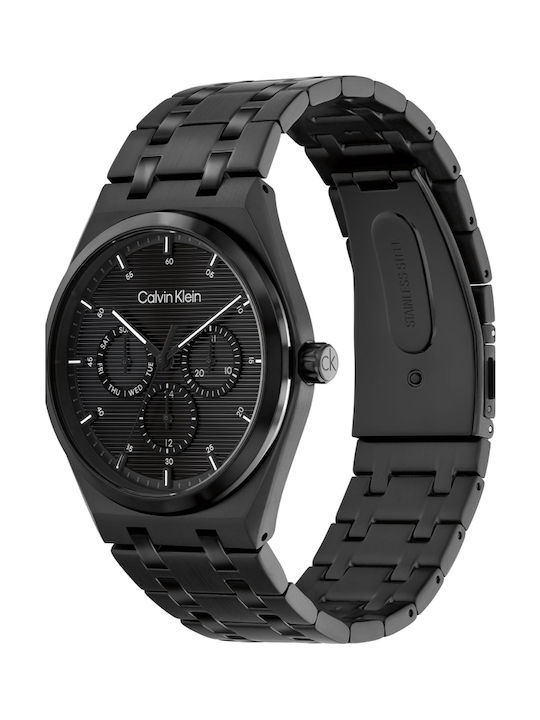 Calvin Klein Motion Ανδρικό Ρολόι 39mm Μπαταρίας με Μαύρο Μεταλλικό Μπρασελέ
