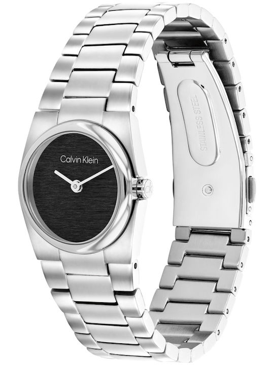 Calvin Klein Unite Γυναικείο Ρολόι 26mm Μπαταρίας με Ασημί Μεταλλικό Μπρασελέ