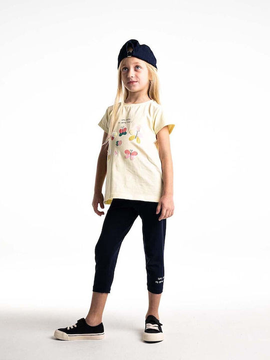 Kids' Set with Leggings Summer 2pcs Yellow-Marine