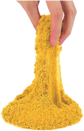 Spin Master Construction Toy with Sand Kinetic Sand Refill Neon Yellow 227gr for Children 3+ Years