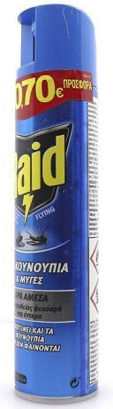 Raid Flying Εντομοκτόνο Spray για Μύγες / Κουνούπια 300ml