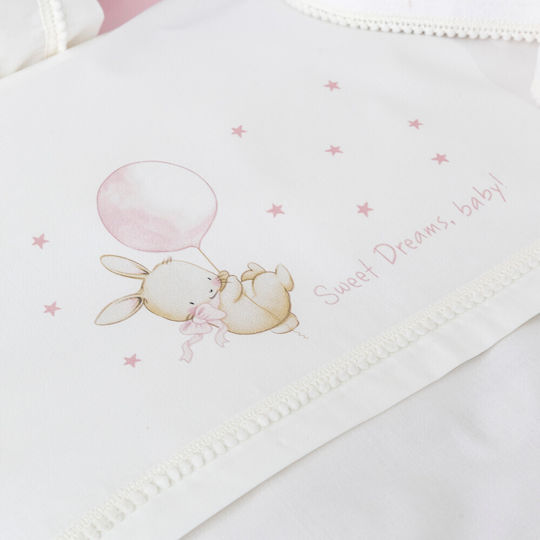 Borea Sweet Dreams Комплект Бебешки Чаршафи За Количка Памучни Светлосини 120x160бр 3бр
