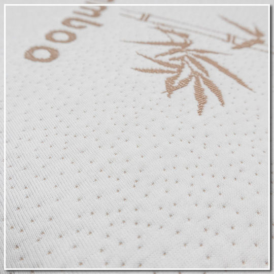 Como felt & wadding producers Mattress Topper Double Memory Foam with Bamboo Fibers , Removable Cover & Elastic Straps 140x190x4cm