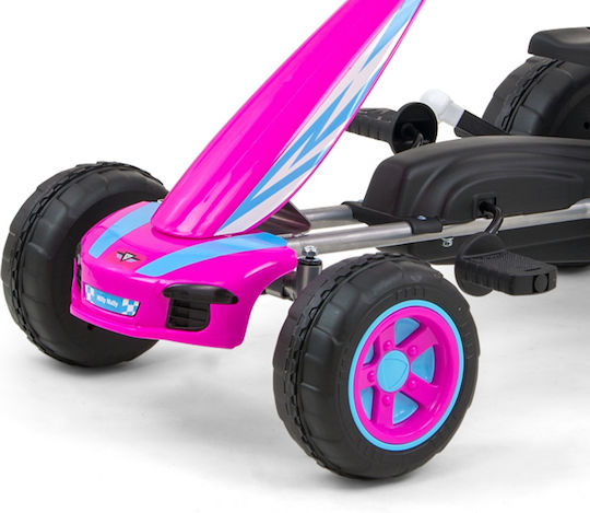 Viper Go Kart One-Seater with Pedal Pink for 3+ Years