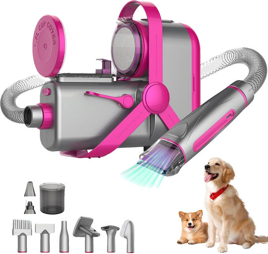 Aspirator Pentru Îngrijirea Animalelor Kit Multifuncțional De Îngrijire Funcționare Silențioasă Roz