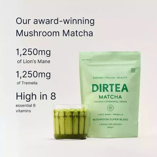 Органичен Чай Адаптогенни Гъби Церемониална Матча Dirtea 180 Г