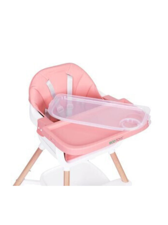 Ecotoys Baby Highchair 2 in 1 Pink HC508