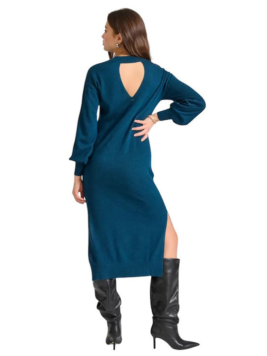 Funky Buddha Rochie Tricotată All Day Petrol