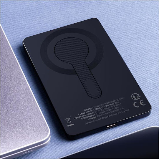 Maxlife MXPB-05 MagSafe Power Bank 5000mAh 20W με Θύρα USB-C Power Delivery Μαύρο
