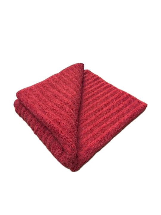 Prosop de corp 70x140cm. Roșu Greutate 560gr/m²